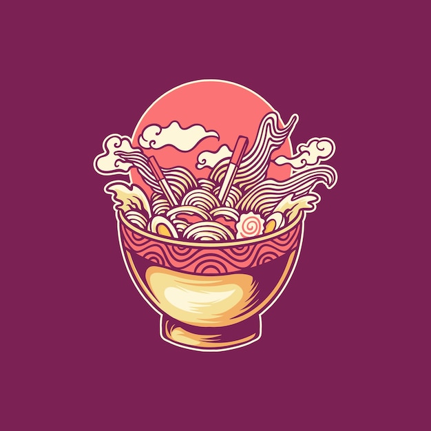 Ramen japan illustratie