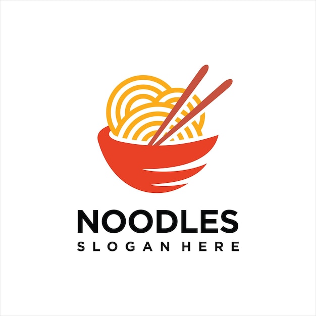 Ramen menu logo sjabloon met kom Japans eten