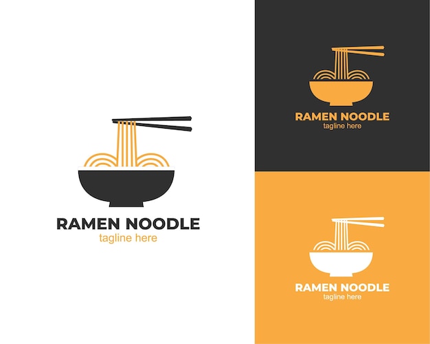 Ramen noodle logo ontwerp