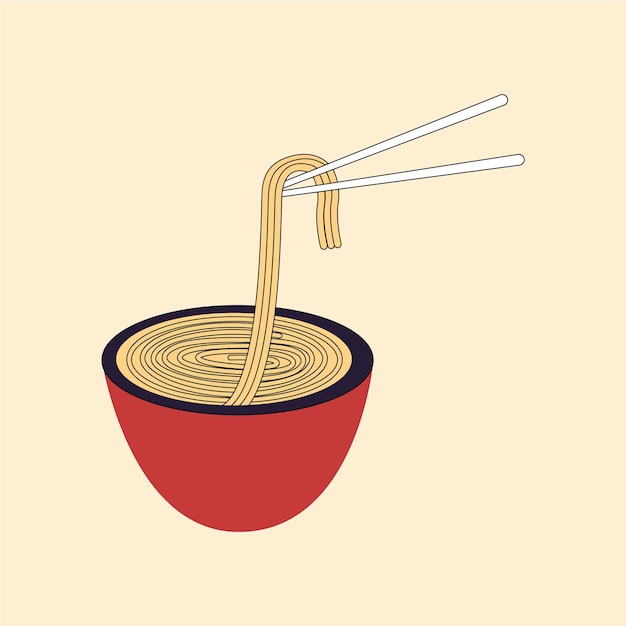 ラーメン スープ 日本の人気料理 ベクトル イラスト