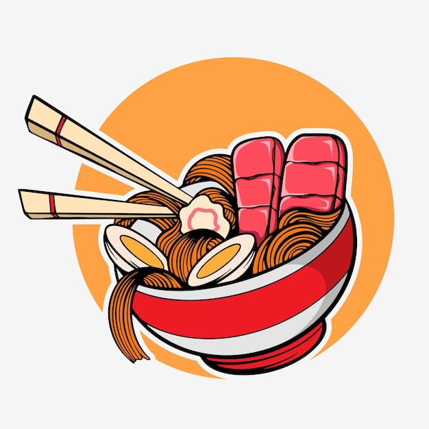 RAMEN NOODLE VECTOR ILLUSTRATION