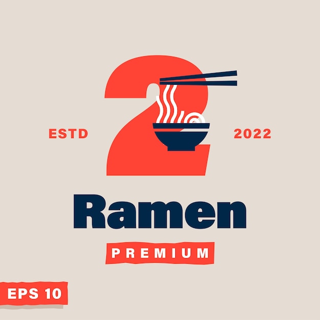 Вектор Логотип ramen numeric 2
