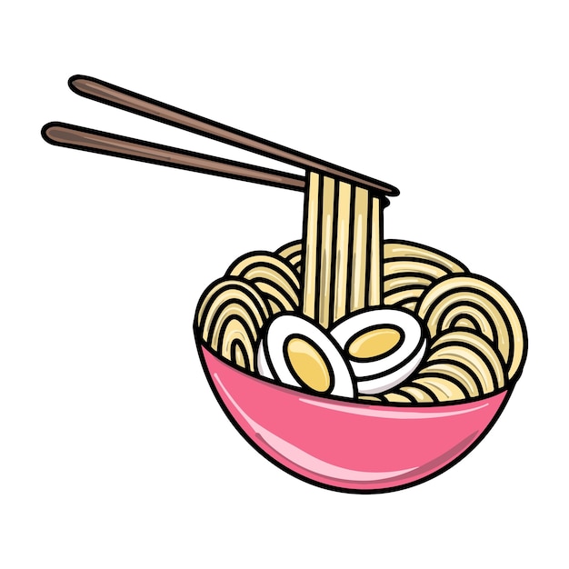 Ramen Platte Ontwerp Japan Pictogram