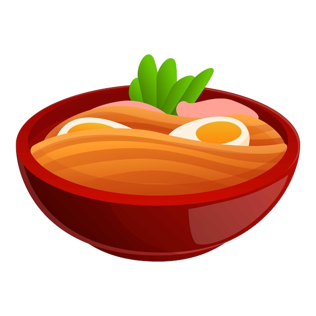 Ramen soup icon Cartoon of ramen soup vector icon for web design isolated on white background