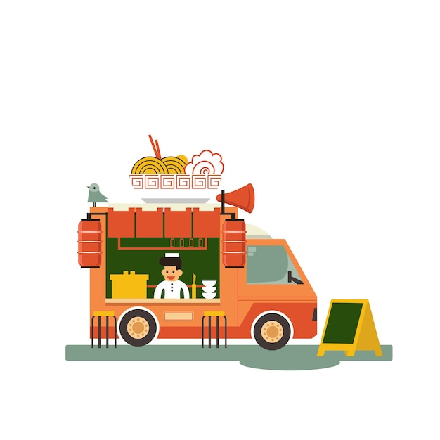 Ramen street food vector illustration design