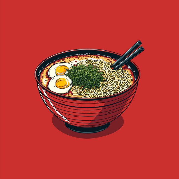 ベクトル ラーメン ベクトル イラスト漫画のスタイル