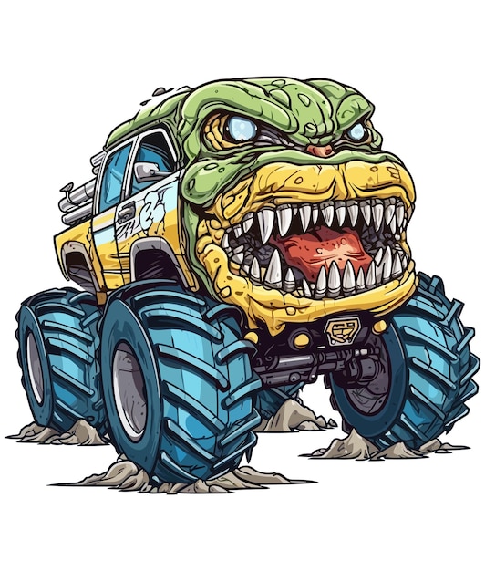 Vector rampage titan auto monster track illustratie