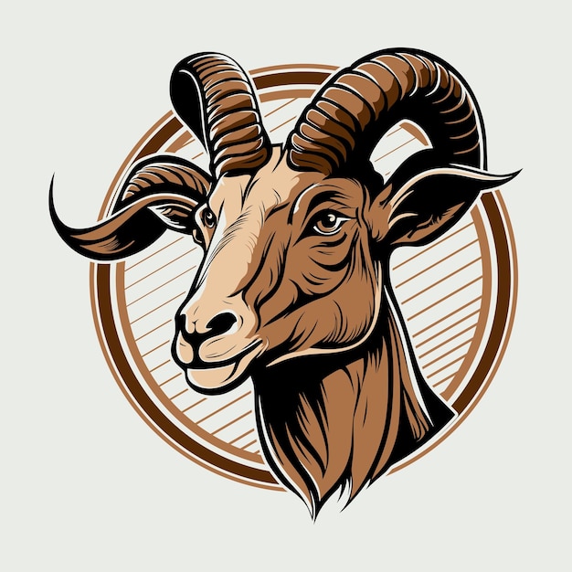 Rams head goat vector