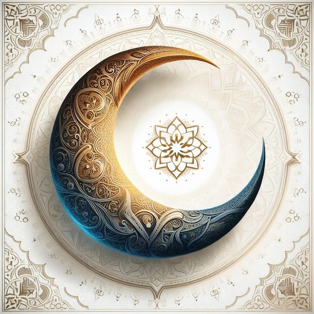 Ramzan Moon vector with Muslim theme