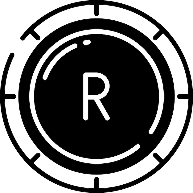 Vector rand coin glyph and line vector illustration