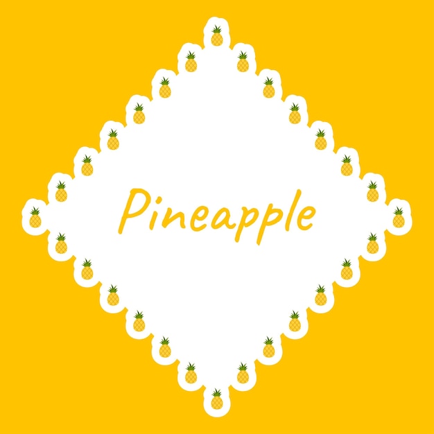 Rand met ananas voor spandoekposter en wenskaart