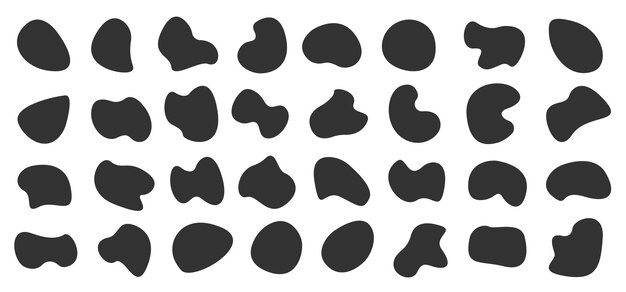 Vector random blotch organic blob blot speck shape splat fleck