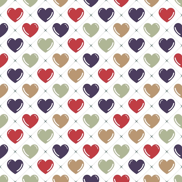 Random color hearts pattern. Valentines day background for holiday template. Creative and luxury style illustration