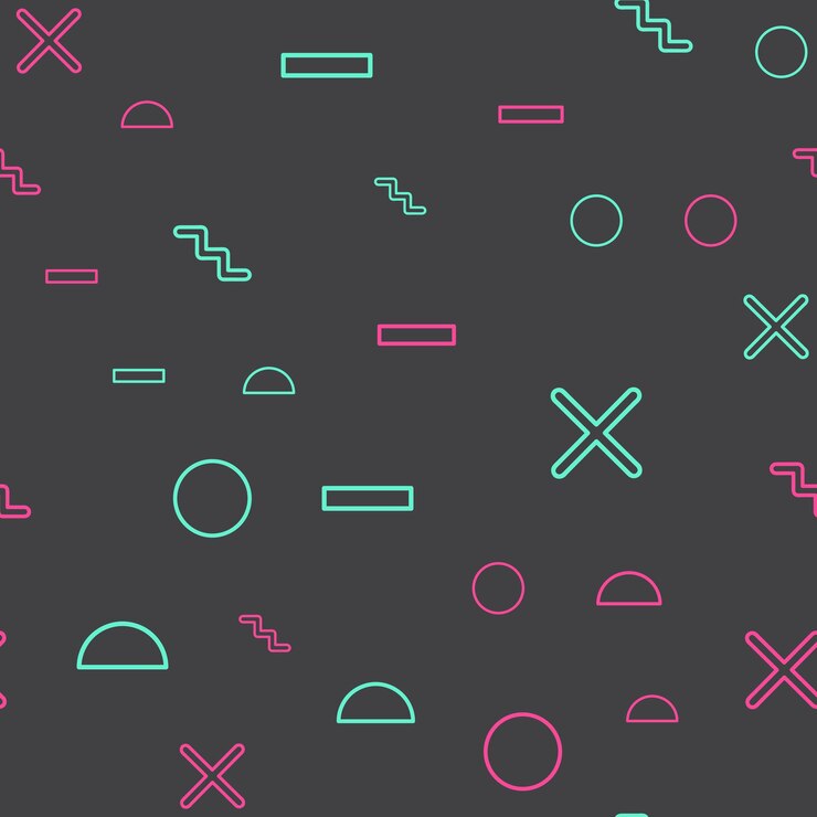 Vector random geometric shape pattern in 80s, 90s retro style. abstract geometric background