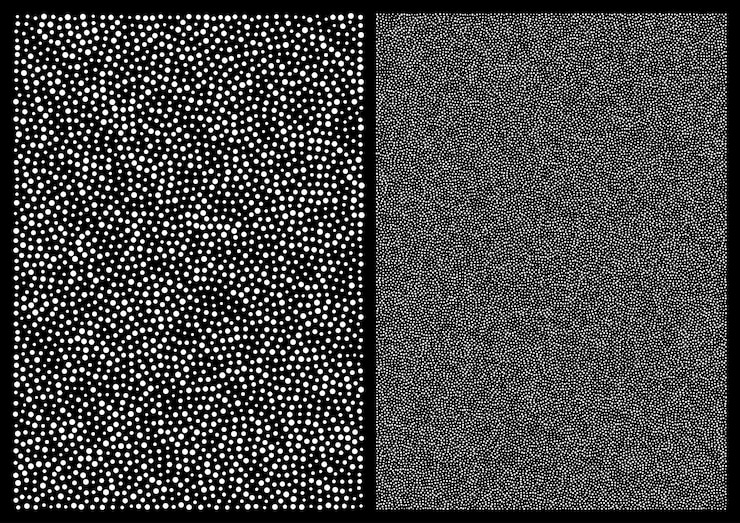 Vector random halftone dots pattern background a4 size a4 format dots texture vector illustration