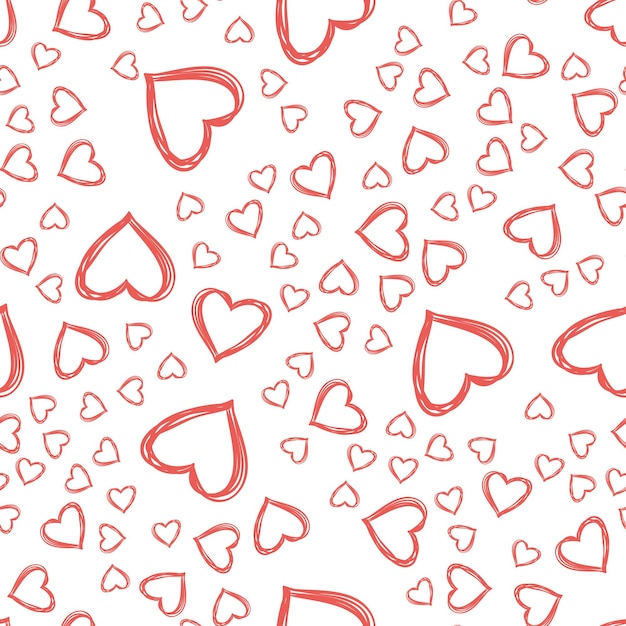 Random hearts pattern. Valentines day background for holiday template. Creative and luxury style illustration