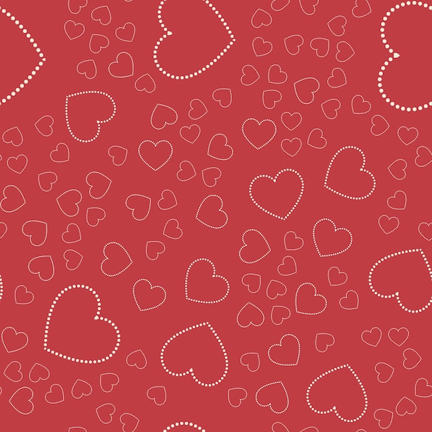 Modello di cuori casuali. sfondo di san valentino per modello di vacanza. illustrazione di stile creativo e di lusso