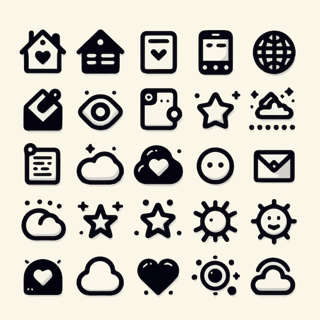 Vector random of icons