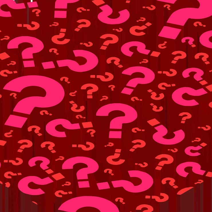 Vector random red vector question mark for background