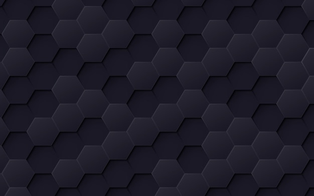 Vector random shifted black honeycomb hexagon background wallpaper vector illustration