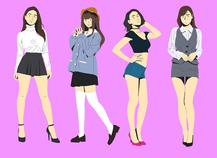 ランダムなスタイルの女の子