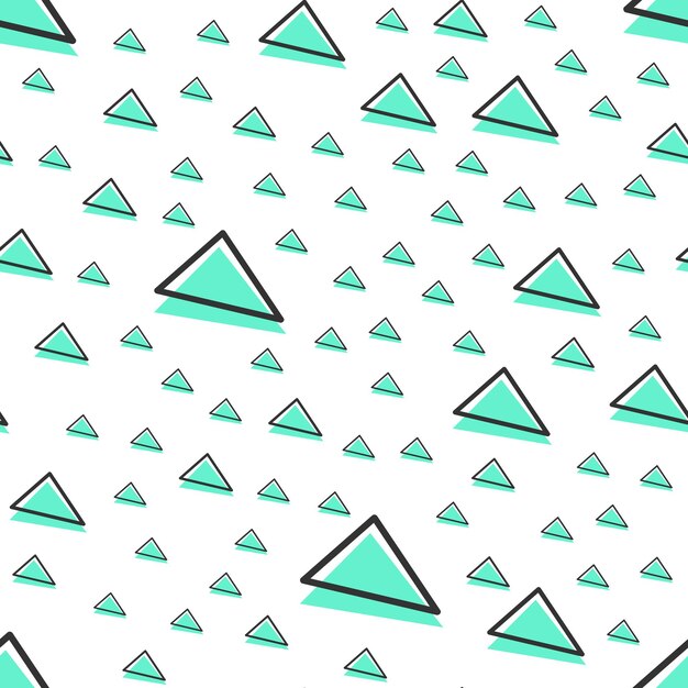 Random triangle pattern, abstract geometric background in 80s, 90s retro style. Colorful geometrical illustration