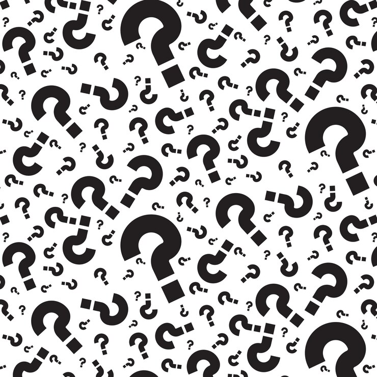 Vector random vector black question mark for background