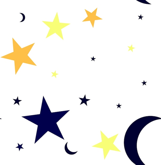 Random vector seamless pattern in stars.