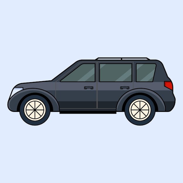 Range Rover cartoon auto kunst illustratie vector ontwerp