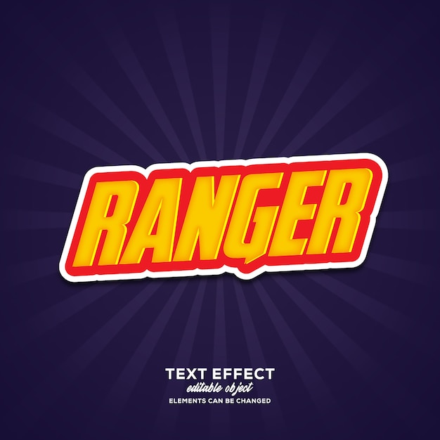 Ranger Eenvoudig teksteffect met moderne stijl