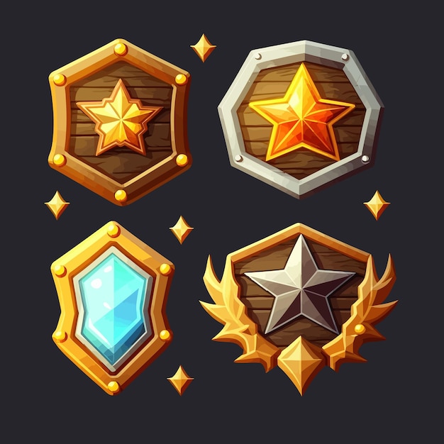 Vector rank frames, ui-game grenst aan evolutieframes voor rpg-game-avatars, game ui ux moderne elementen.