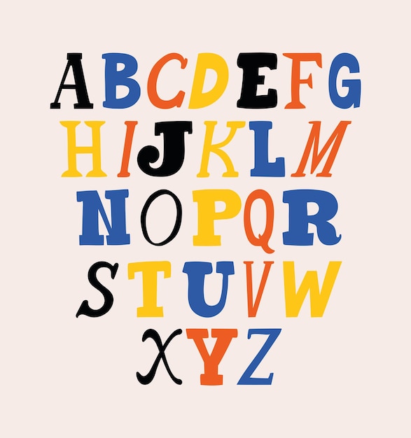 Ransom note alphabet card