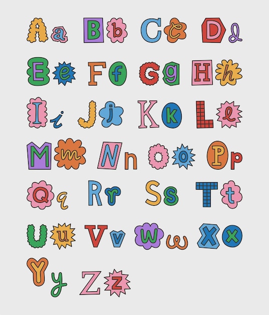 Vector ransom note cut out letter vector collection
