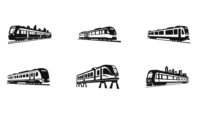 Rapid Transit Vibes Metro Railway Silhouette Bundle
