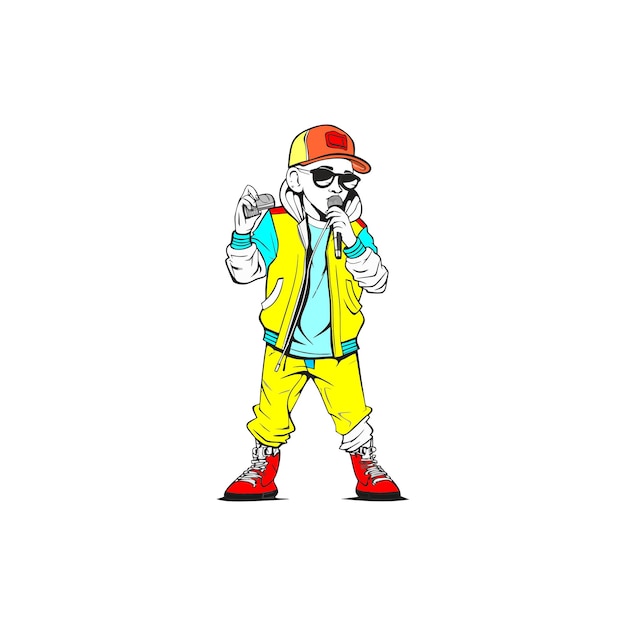 Vector rapper personage