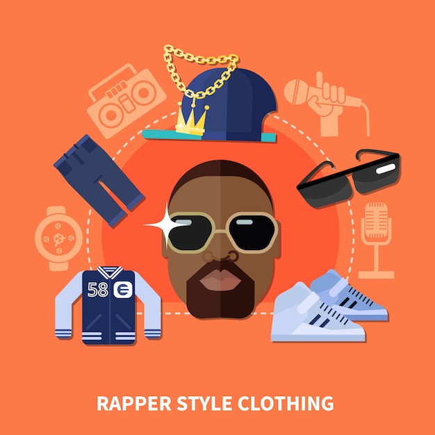 Rapper stijl kleding samenstelling