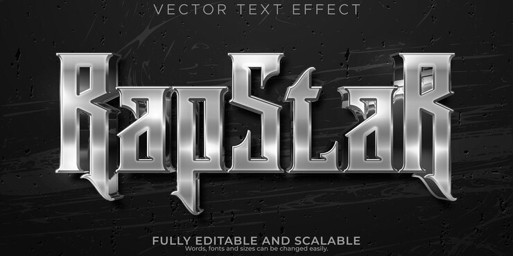 Городской текстовый эффект Rapstar, редактируемый стиль текста улицы и здания