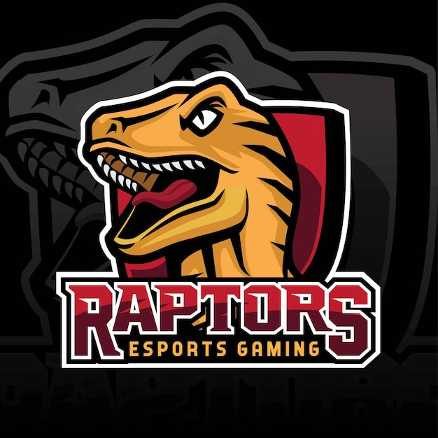 Vettore raptor e sport gaming team logo