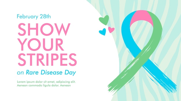 Rare disease day poster template