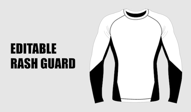 Vector rash guard mockup template