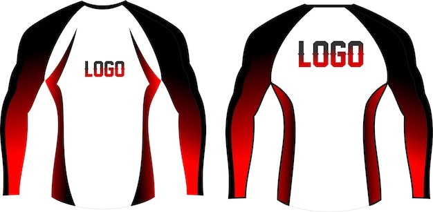 Vettore rash guard shirt design mock up