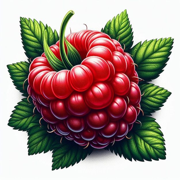 Raspberry fruit illustrazione vettoriale immagine carta da parati icona avatar emoji