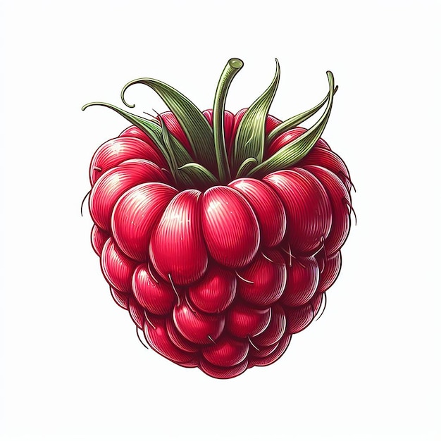 Raspberry fruit illustrazione vettoriale immagine carta da parati icona avatar emoji