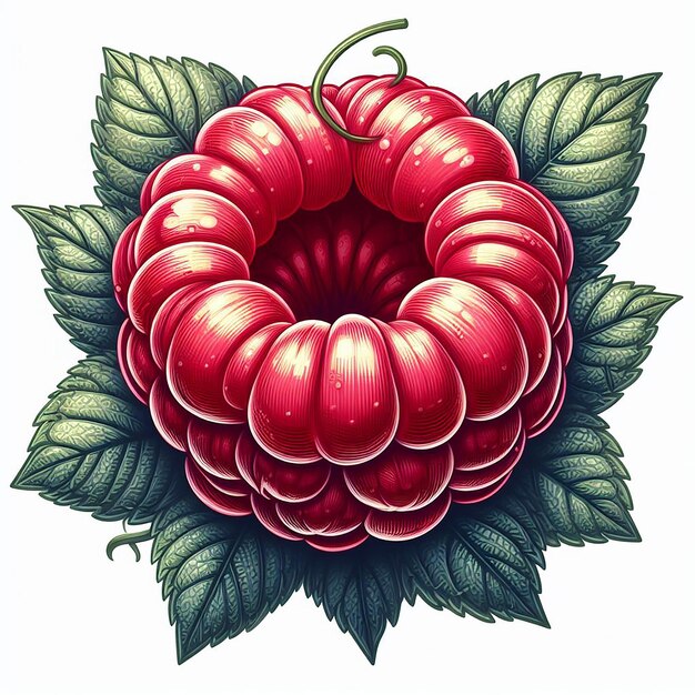 Raspberry Fruit vector illustration image wallpaper icon avatar emoji