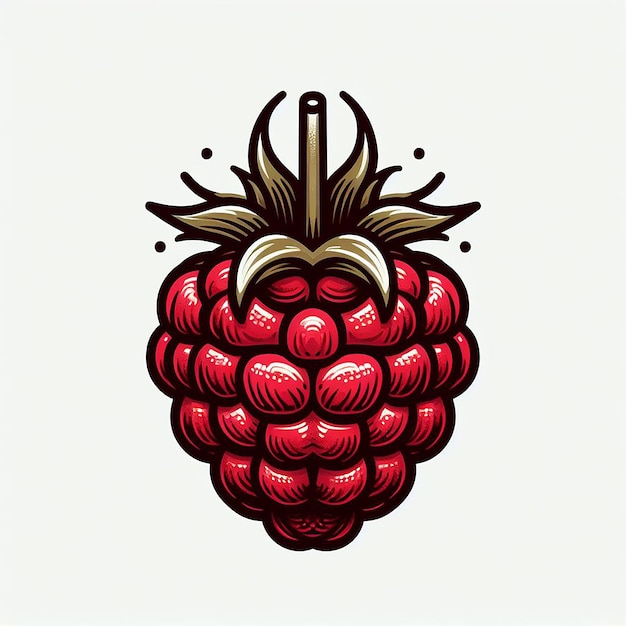 Raspberry Fruit vector illustration image wallpaper icon avatar emoji