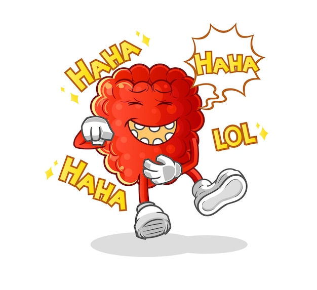 Raspberry Laugh Out Loud karakter. cartoon mascotte vector