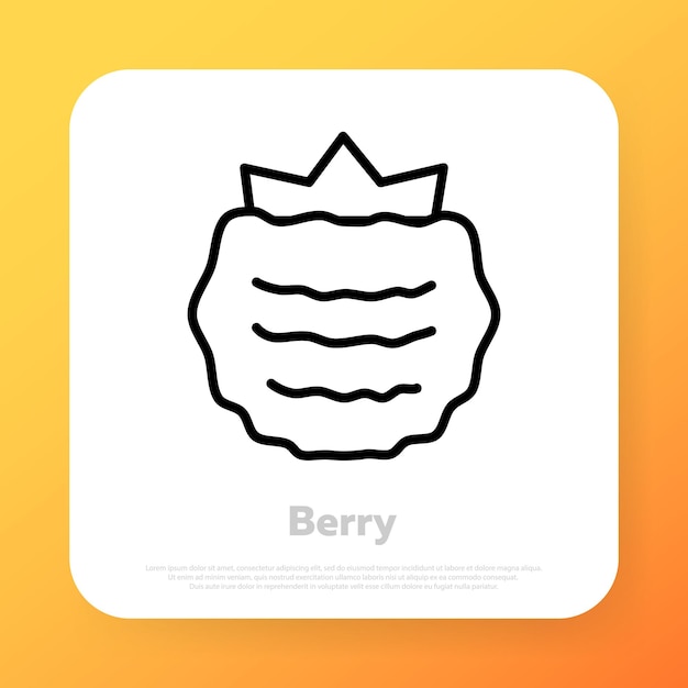 Raspberry line icon. Berry icon. Vector line icon for Business and Advertising