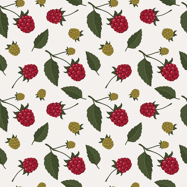 Raspberry Pattern wild berry Garden berry Delicious sour berry red berry