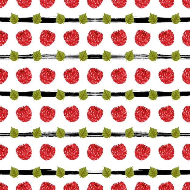 Бесшовный узор из малины Red Berry Digital Paper Scrapbook Paper Background design для продукта