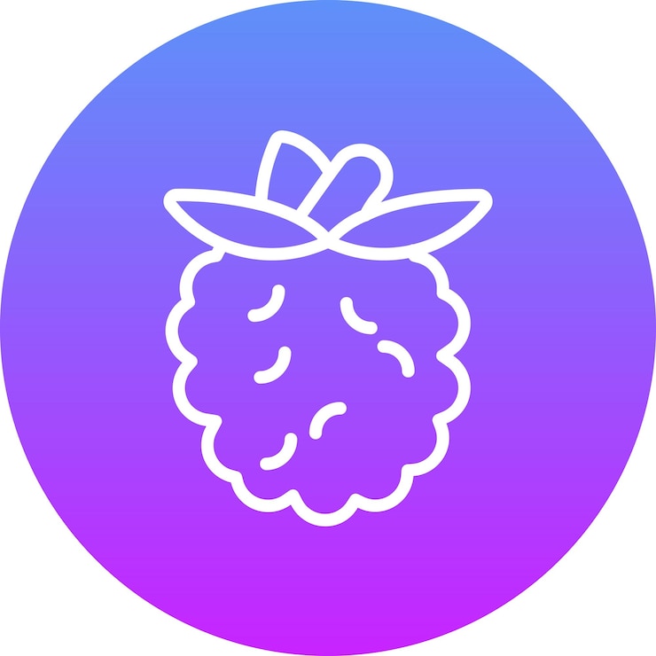 Вектор иллюстрация векторной иконы малины на иконке фруктов и овощей